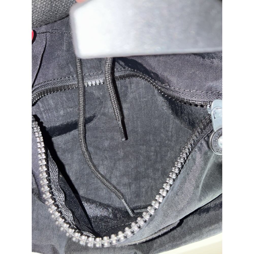 Kipling Fundamental Backpack Black Nylon Drawstring Flap Buckle Zip Pockets - Picture 4 of 9
